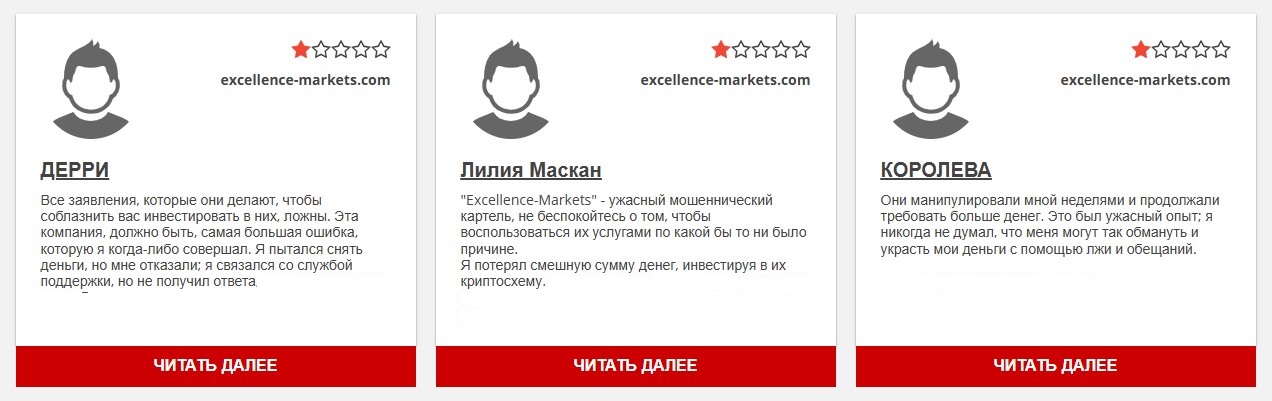 ExcellenceMarkets отзывы о скаме