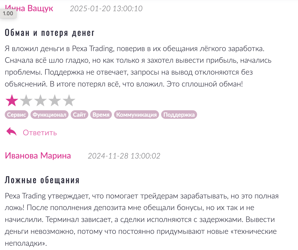 Pexa Trading отзывы