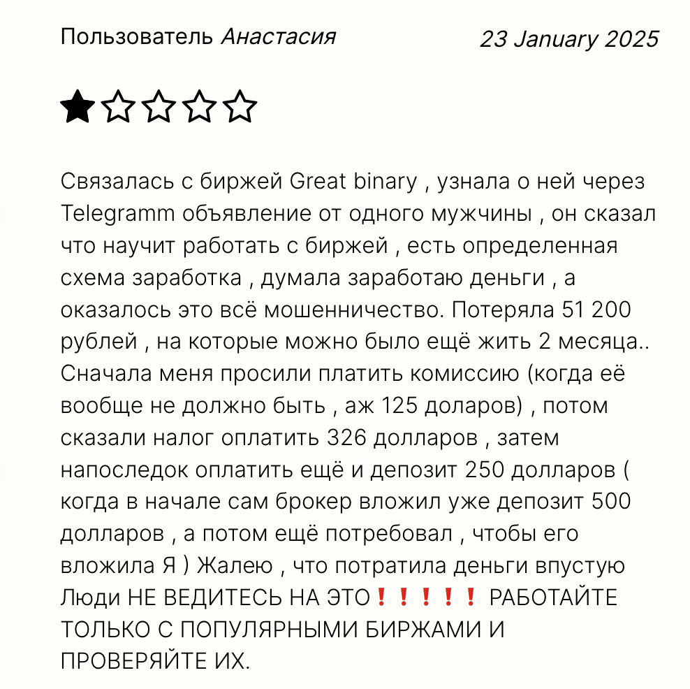 отзывы GreatBinary