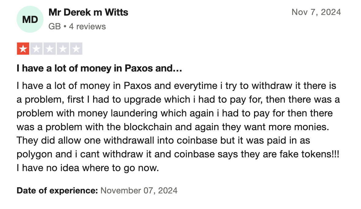 отзыв о Paxos Trust Company