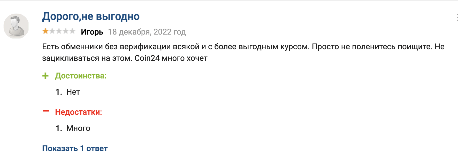 отзывы людей о Coin24