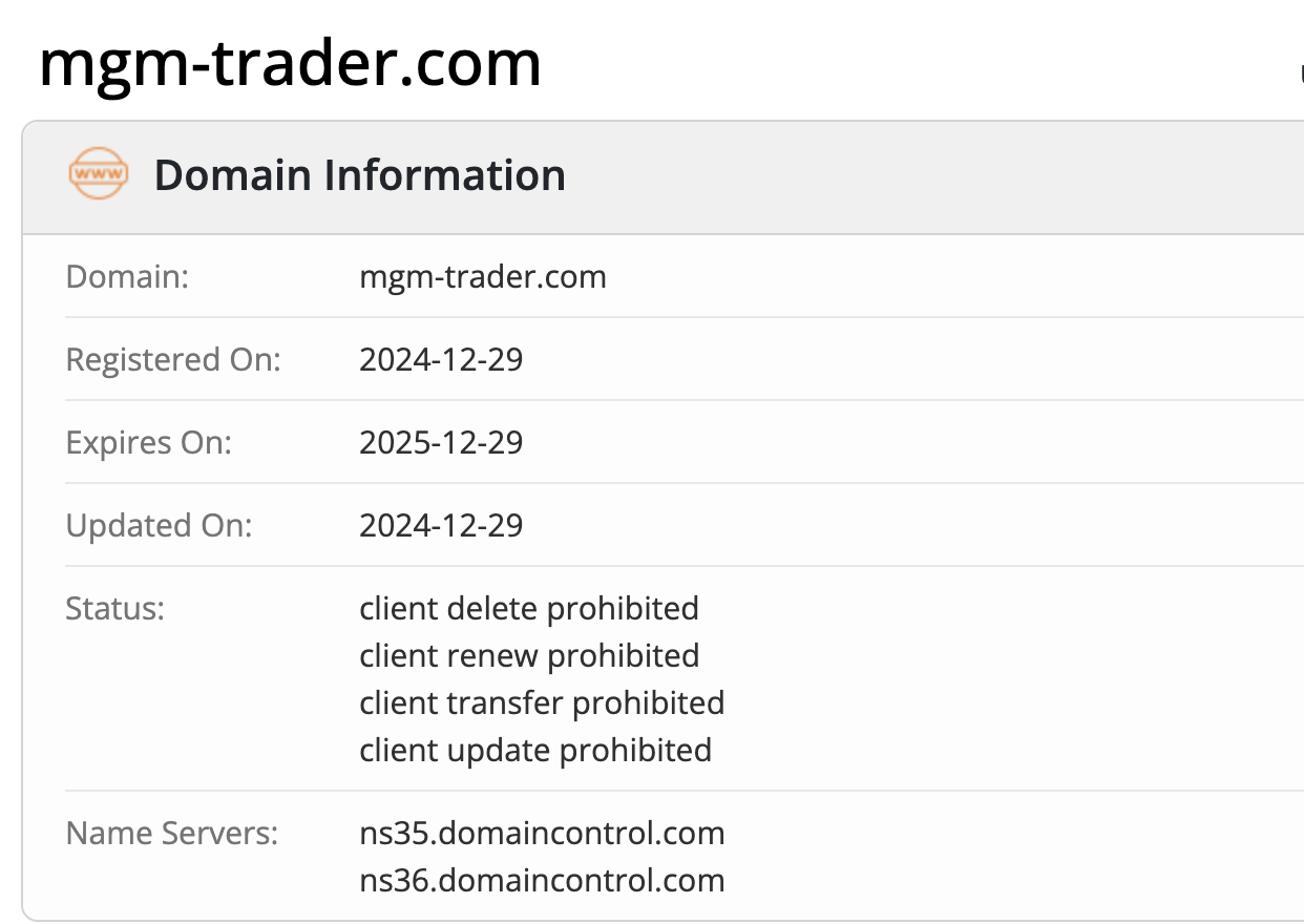 информация о MGM Trader LTD