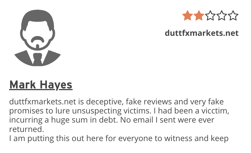 отзывы людей DUTTFX Markets