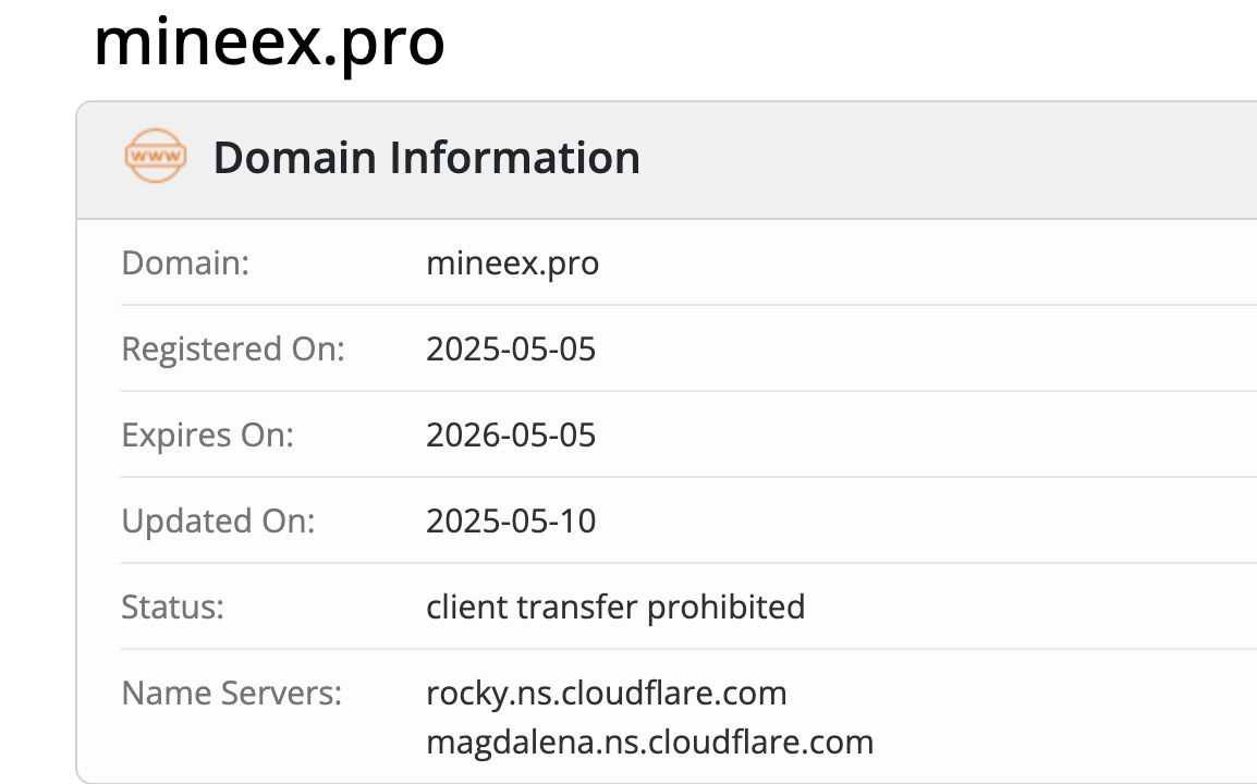 MINEEX домен