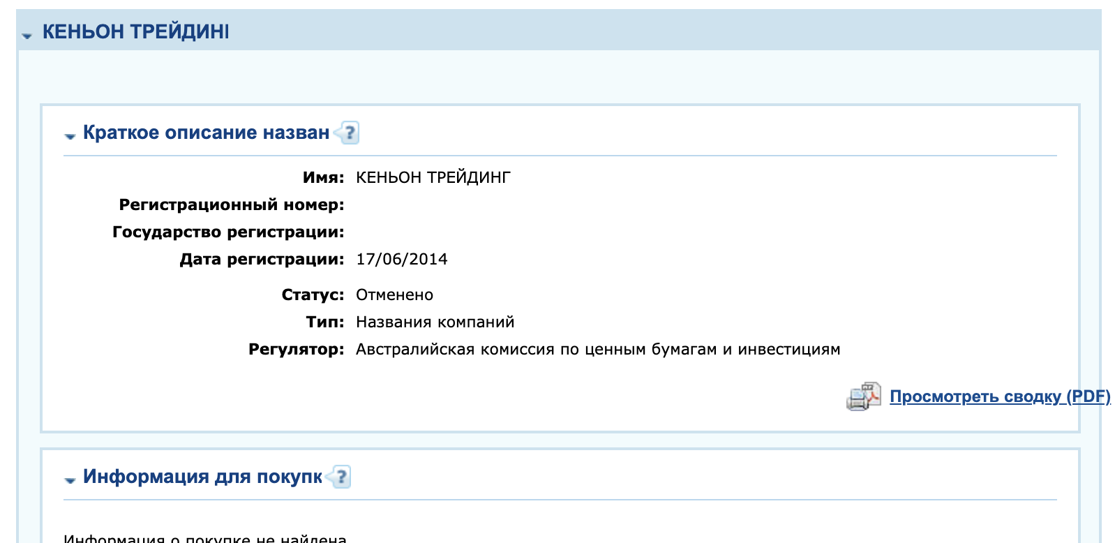Kanyon Trading SCS скам