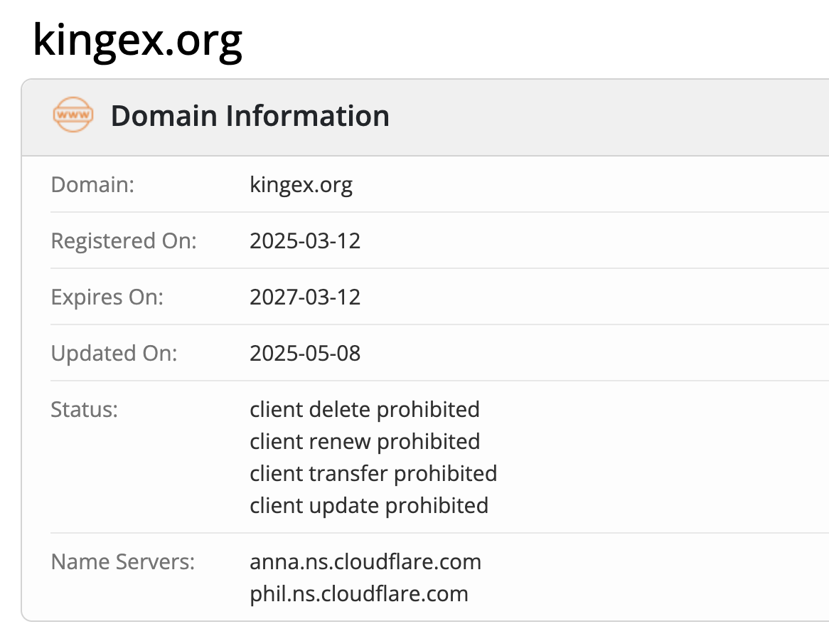 KingEX Ltd домен