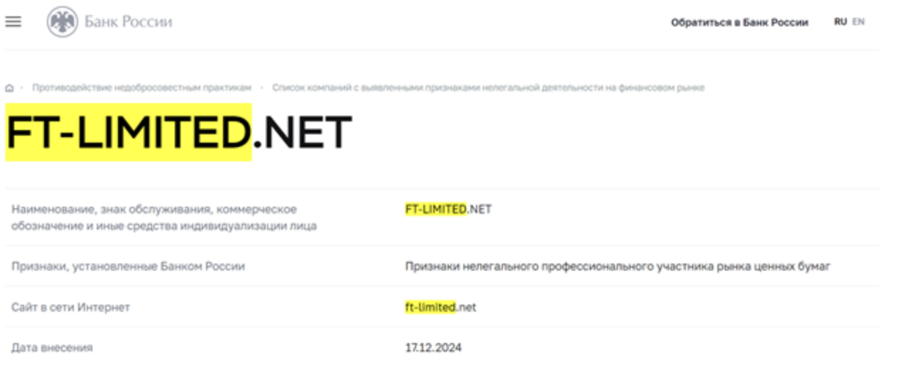 Finalto Trading Limited мошенники