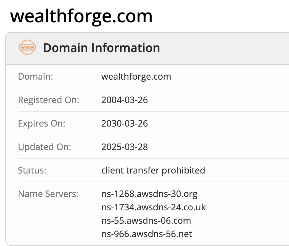 WealthForge домен