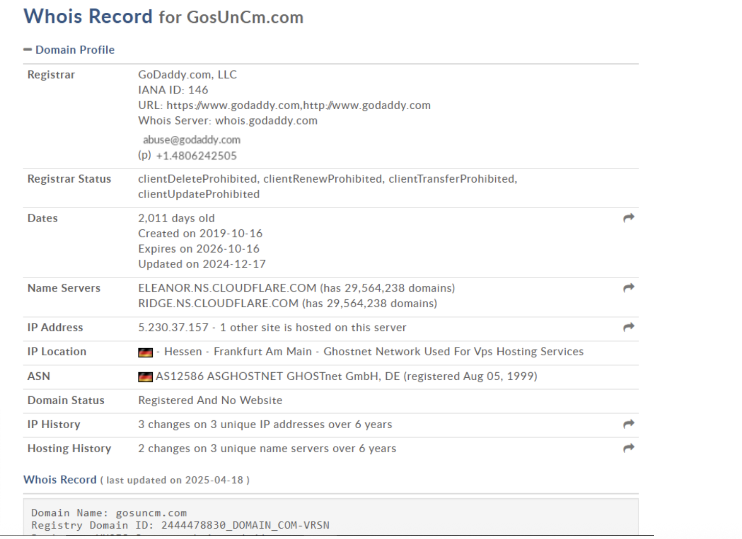 WHOIS Gosuncm проверка 