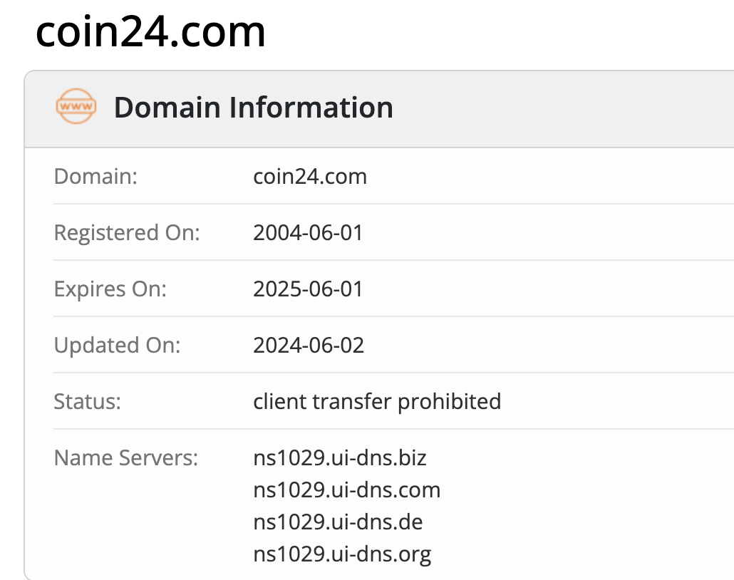 Coin24 домен