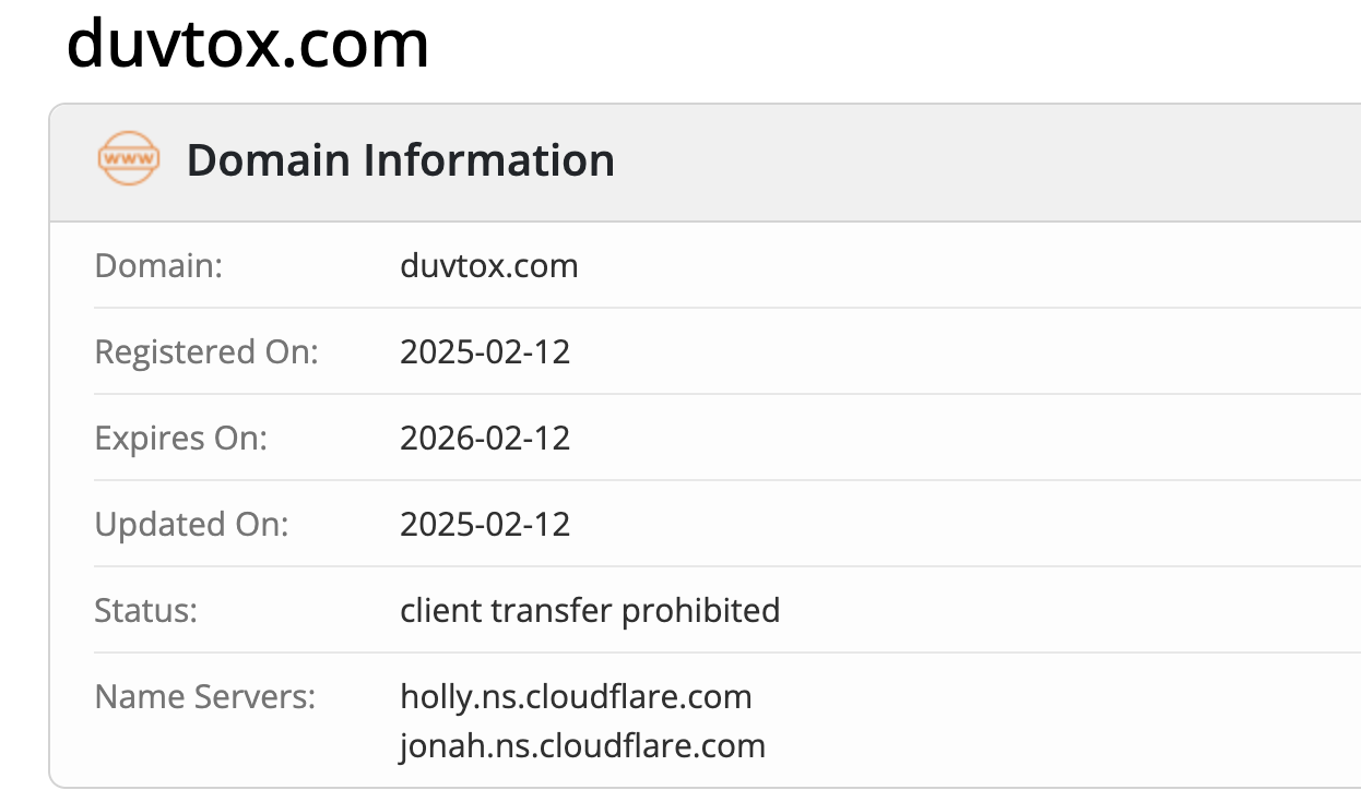 Домен Duvtox