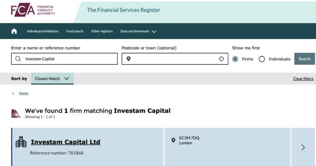 лицензия Investam