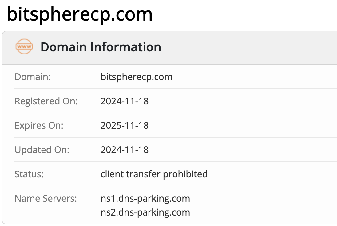 домен Bit Sphere Capital