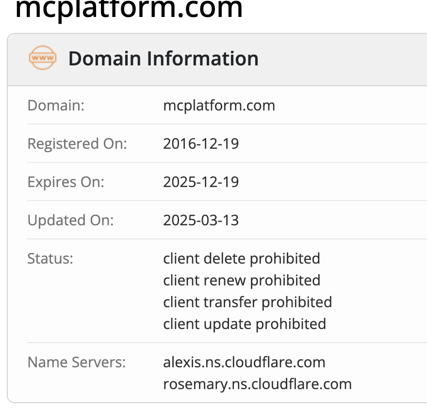 домен MCPlatform