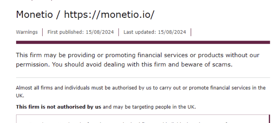 Monetio обман