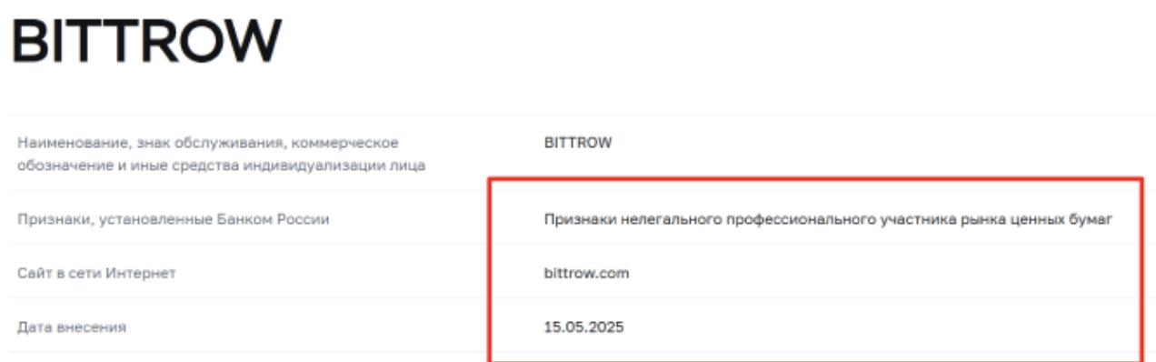 сбр bittrow