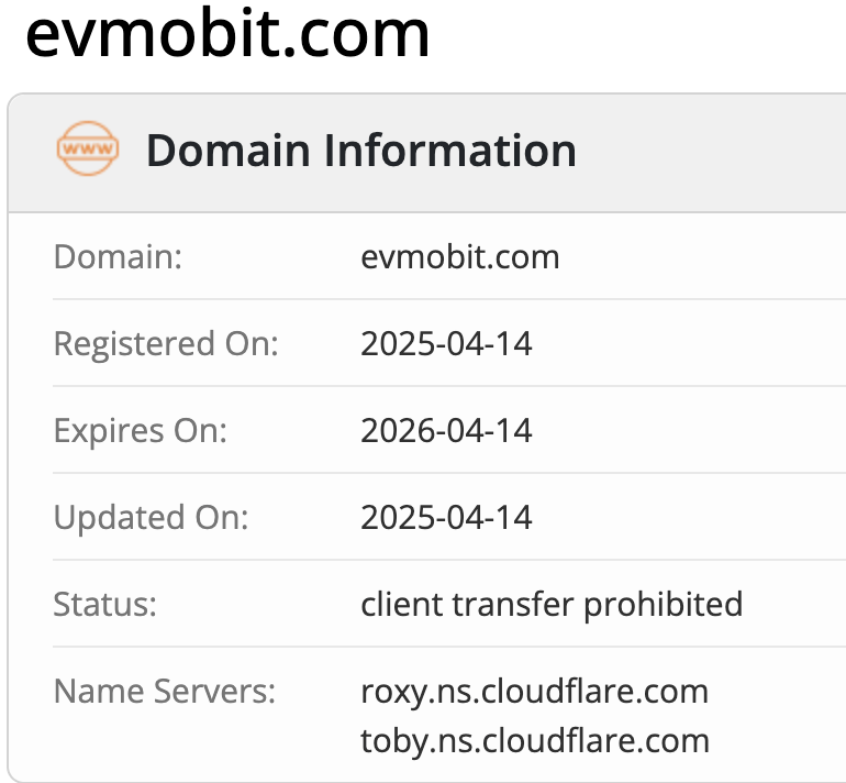 домен Evmobit