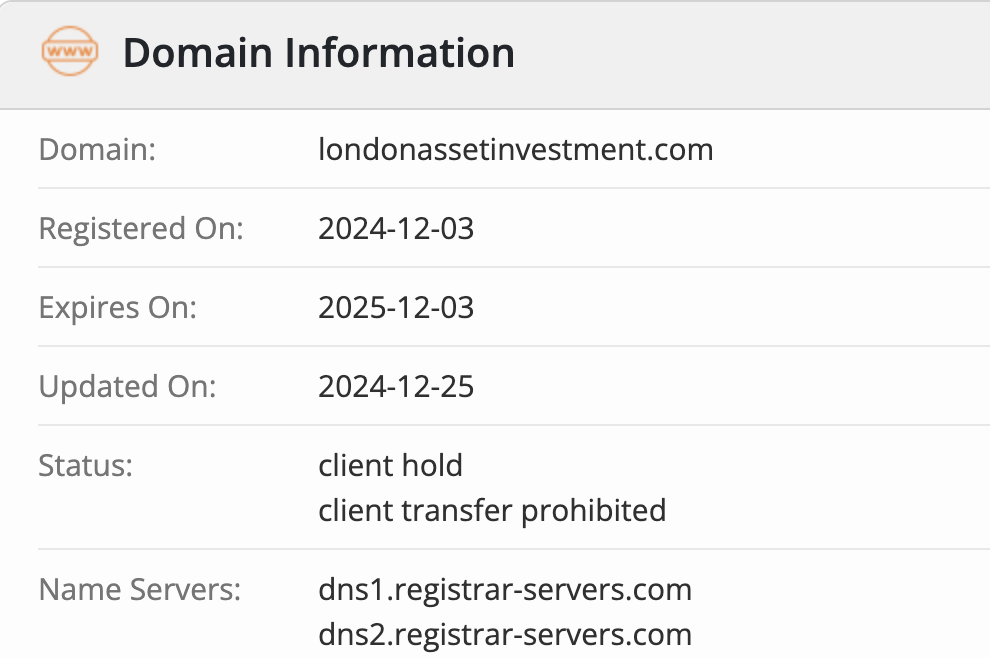 London Asset Investment домен
