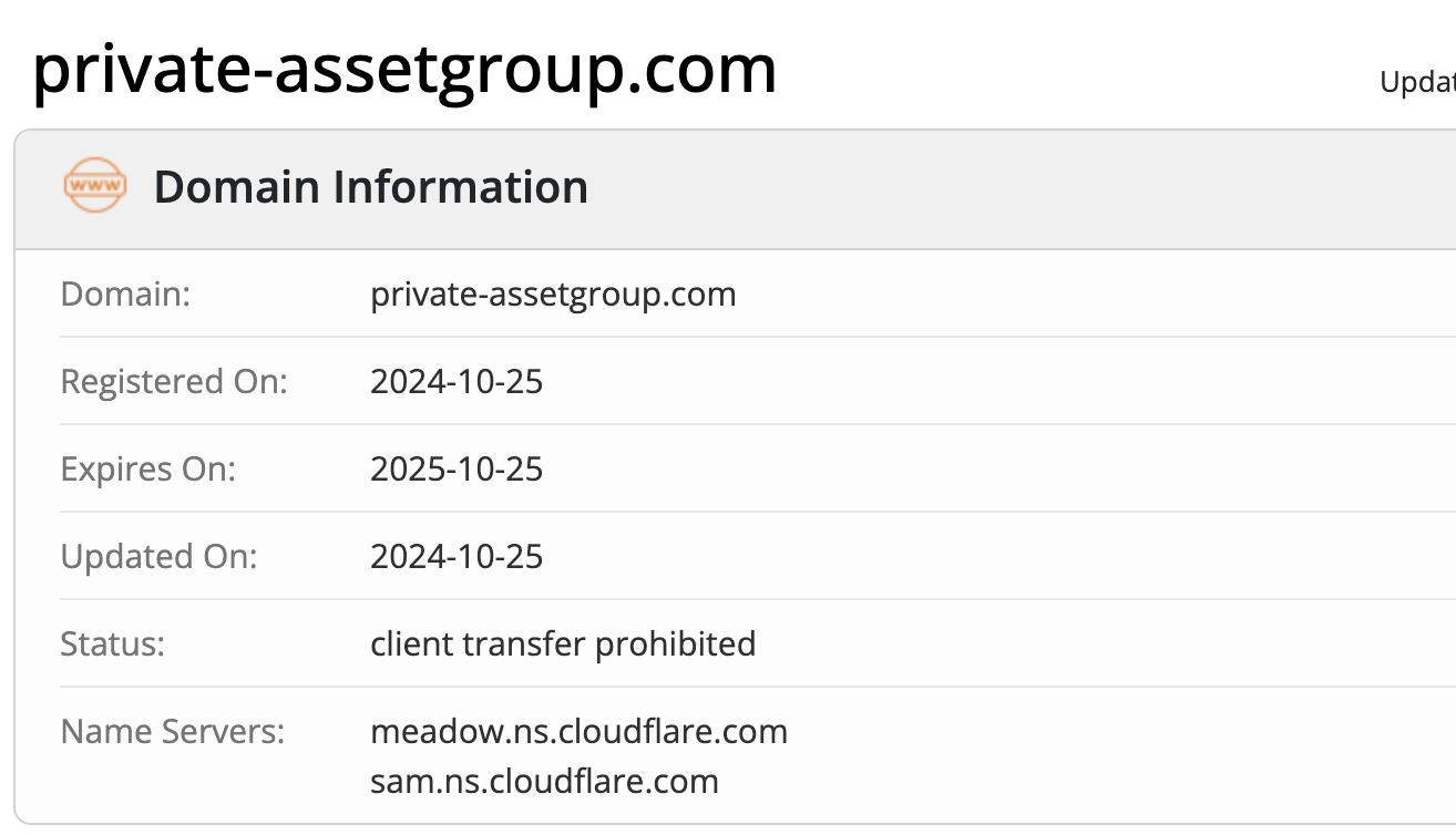 Private Asset Group домен