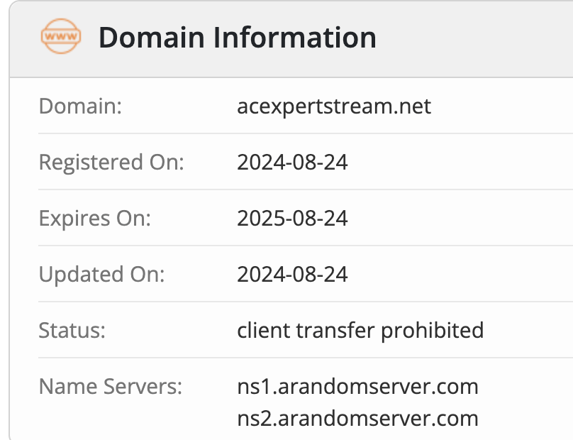 домен Acexpertstream