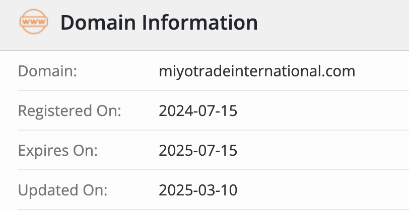 домен Miyo Trade