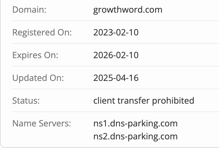 проверка домена Growthword