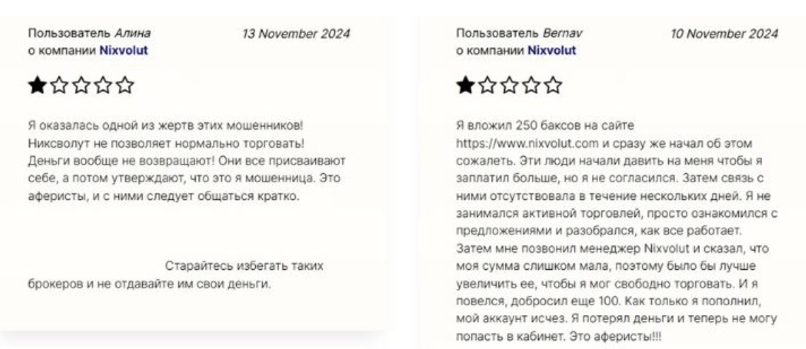 Nixvolut отзывы