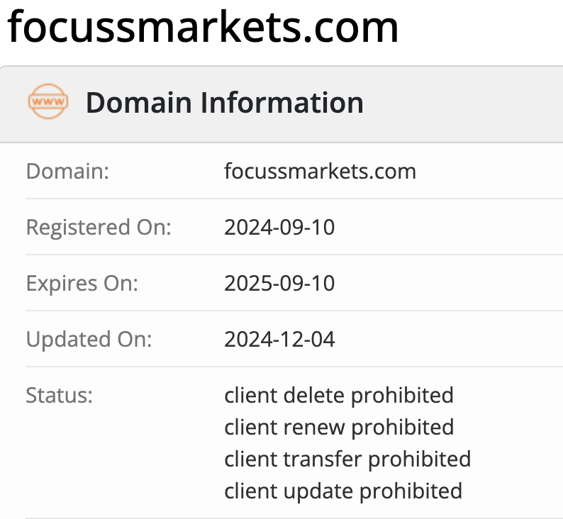 Focuss Markets домен