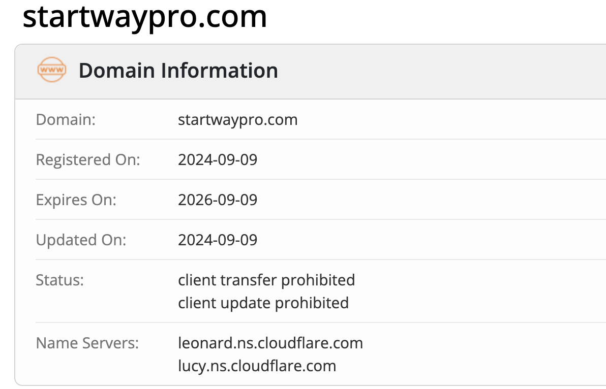 StartWayPro домен