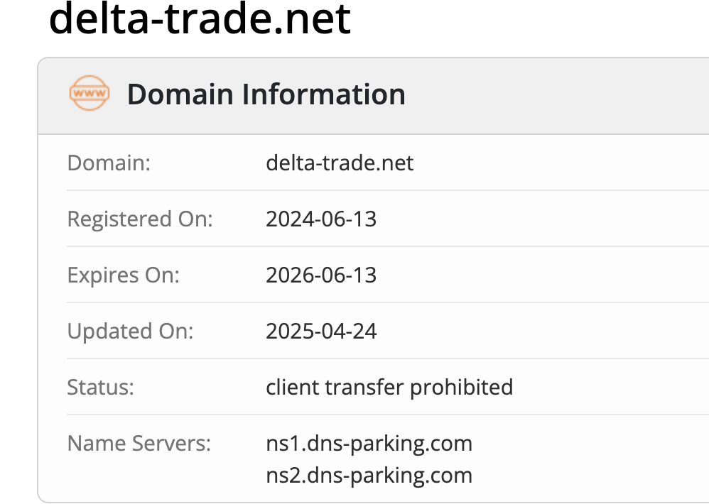 домен Delta Trade Financial Group
