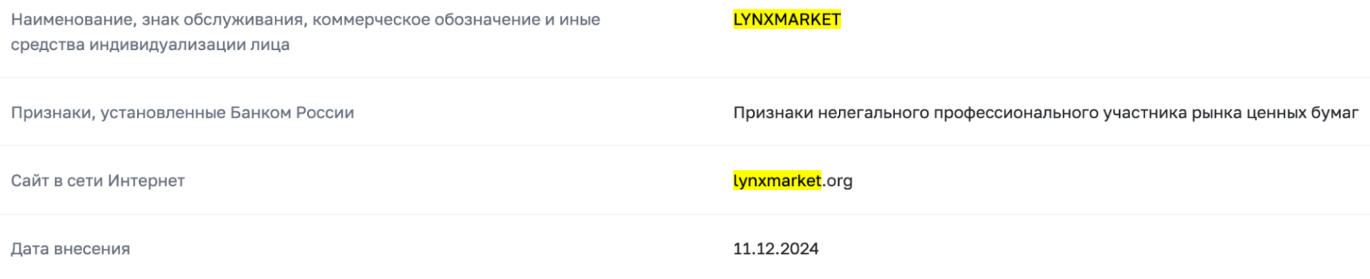 LynxMarket скам