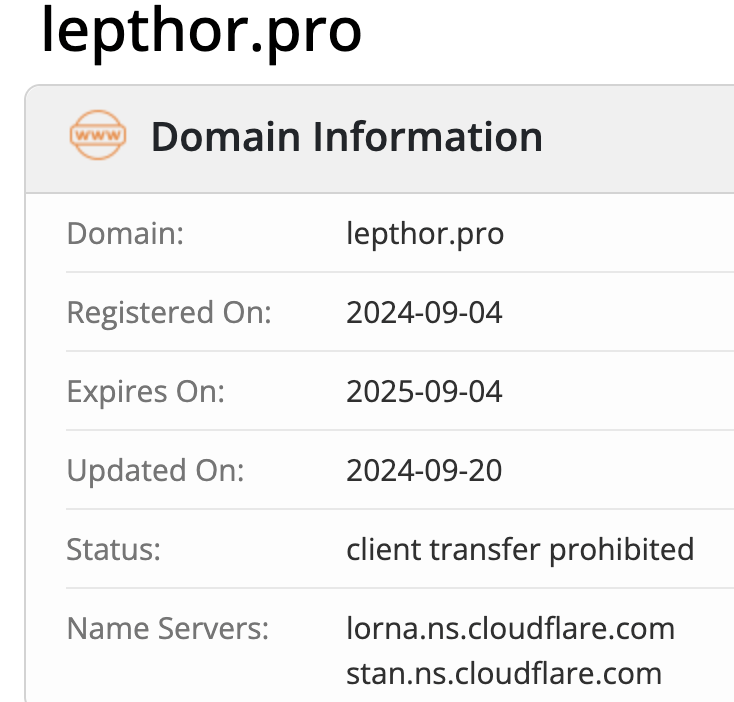домен Lepthor Pro