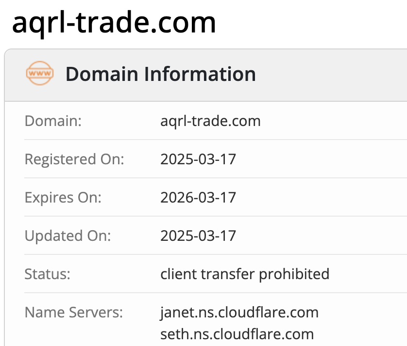 AQR L Trade домен