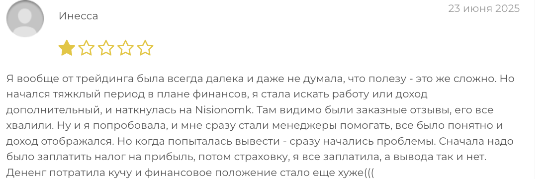 Nisionomk отзывы людей