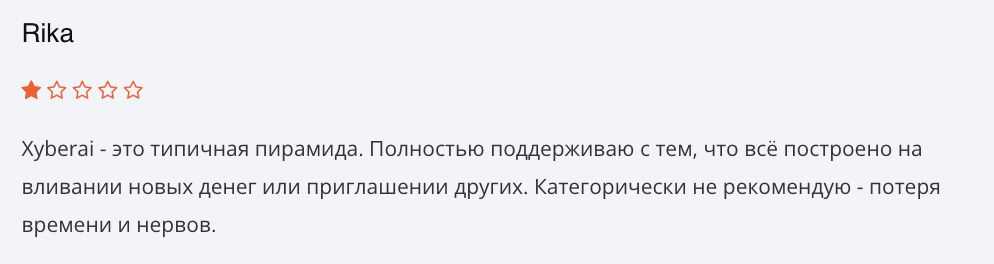 отзыв клиента XyberAI
