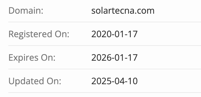 домен Solartecna