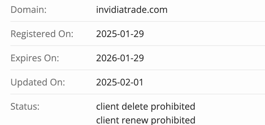 Invidia Trade домен