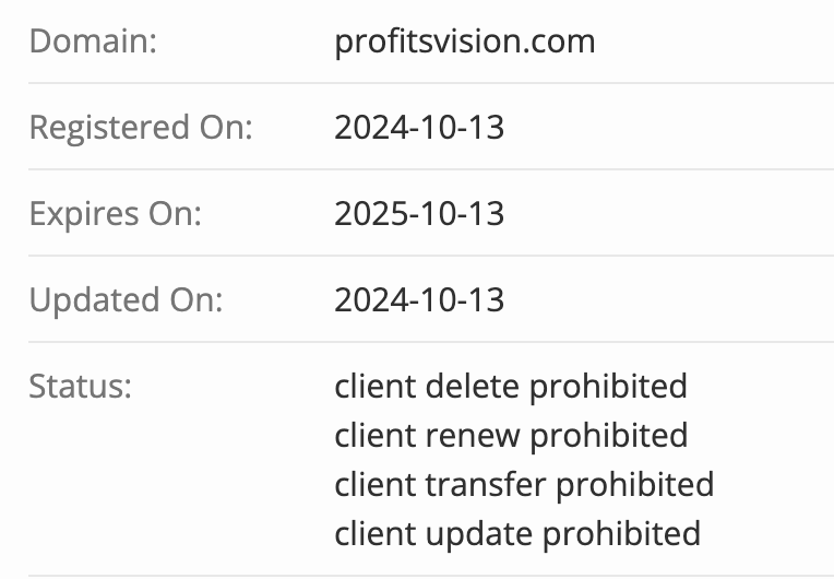 Profits Vision домен
