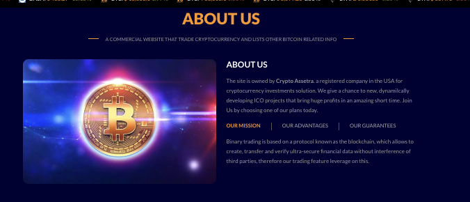 инфо о проекте Crypto Assetra