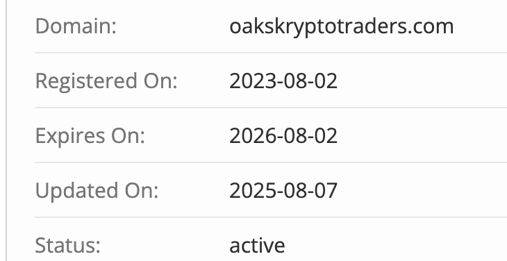 домен Oaks Krypto Traders