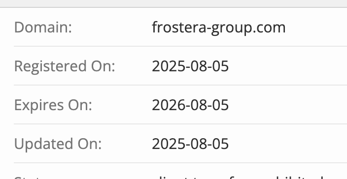 домен Frostera Group