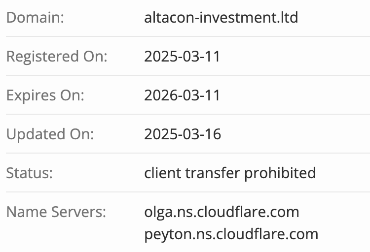 домен Altacon Investment Group
