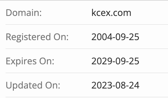 KCEX домен