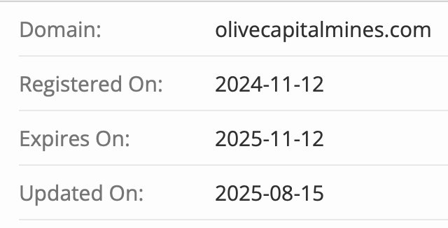 Olive Capitalmines домен