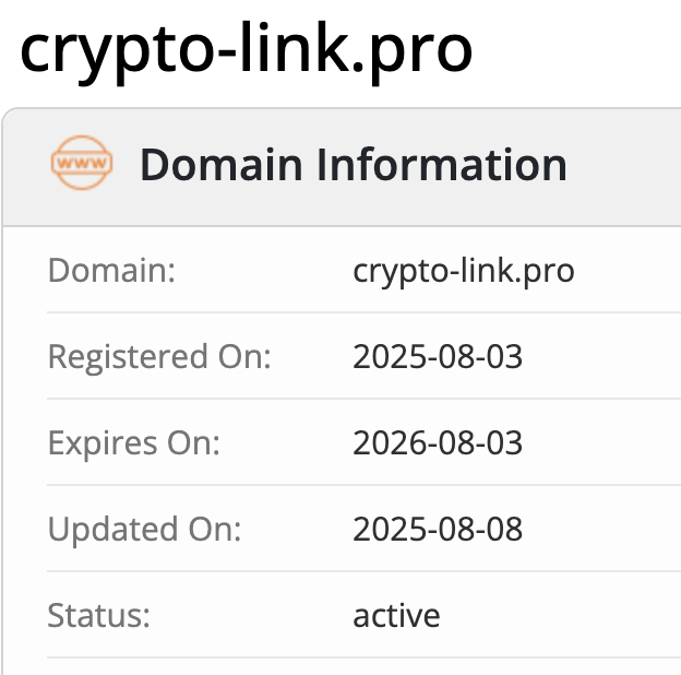 Crypto-Link домен