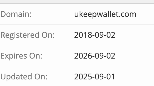 домен UKeepWallet