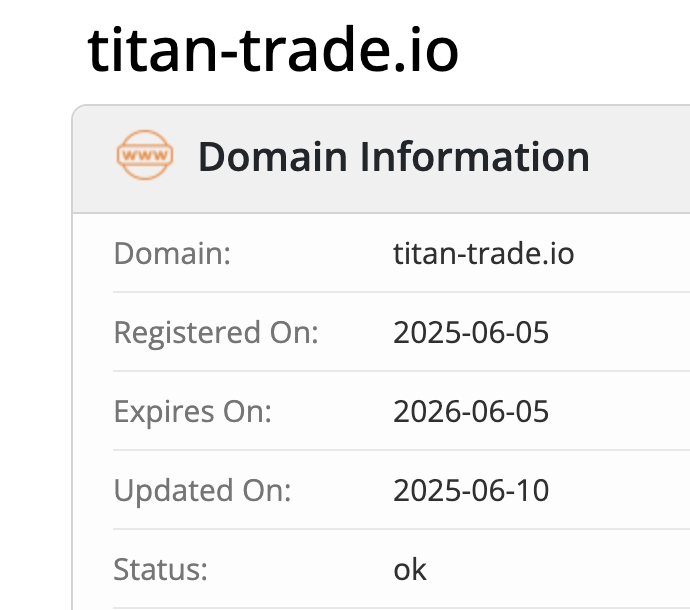 домен Titan Trade Global LTD