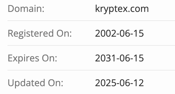 Kryptex домен