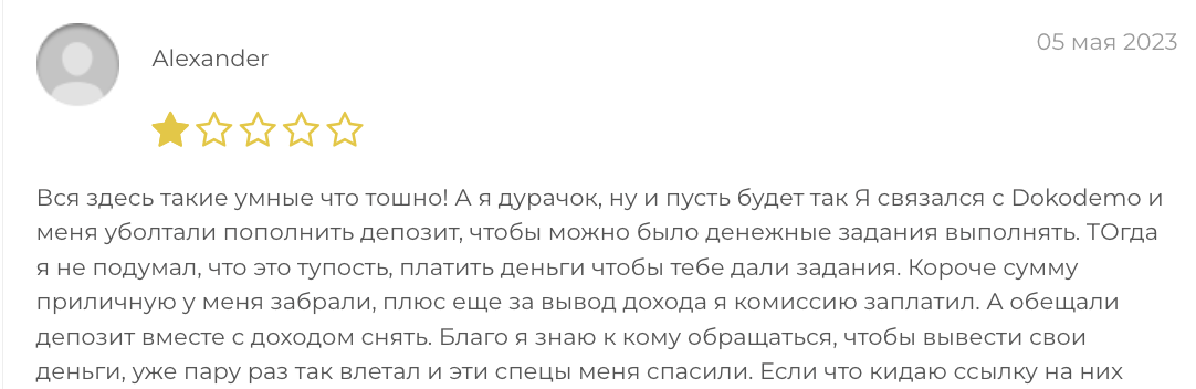 реальный отзыв о Dokodemo