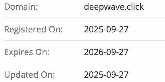 DeepWave домен